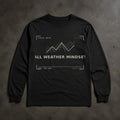 FIELD OATH All Weather Mindset Long Sleeve black long sleeve front artwork on dark concrete