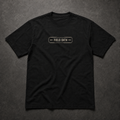 Black FIELD OATH Checkpoint Zero T-Shirt front flat lay with compact checkpoint plate chest identifier