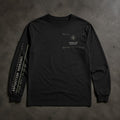FIELD OATH Expedition Bearings Long Sleeve black long sleeve front artwork on dark concrete
