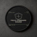 FIELD OATH Field Standard Round Patch round black embroidered patch with original FIELD OATH artwork