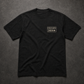 Black FIELD OATH Forward by Foot T-Shirt front flat lay with compact forward trail-mark chest identifier