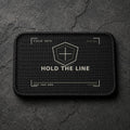 FIELD OATH Hold the Line Patch rectangular black embroidered patch with original FIELD OATH artwork