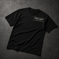 Black FIELD OATH Line of Sight T-Shirt front flat lay with compact chest identifier