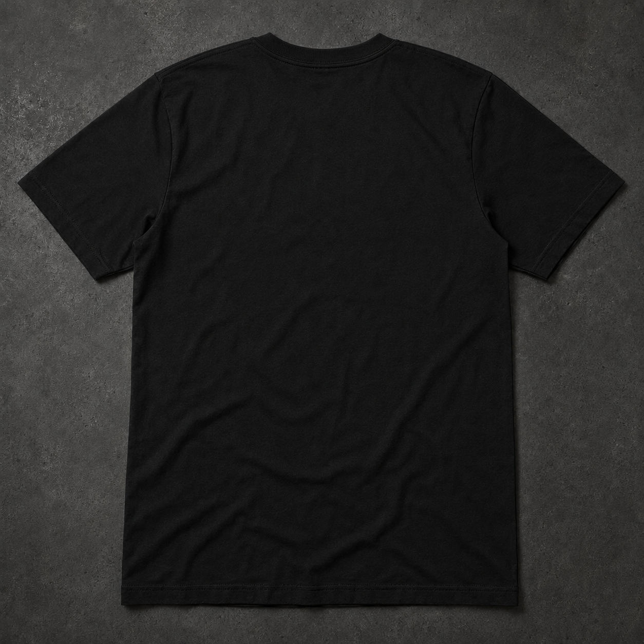 FIELD OATH Mark One T-Shirt plain back view in Black showing the unisex cut