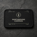 FIELD OATH Northbound Compass Patch rectangular black embroidered patch with original FIELD OATH artwork