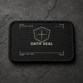 FIELD OATH Oath Seal Patch rectangular black embroidered patch with original FIELD OATH artwork