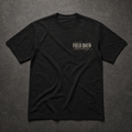 FIELD OATH Proof Over Noise T-Shirt black front with fractured chest graphic