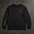FIELD OATH Sleeve Mark Long Sleeve black long sleeve front artwork on dark concrete