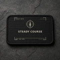 FIELD OATH Steady Course Patch rectangular black embroidered patch with original FIELD OATH artwork