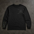 FIELD OATH Under Load Cuff Long Sleeve black long sleeve front artwork on dark concrete
