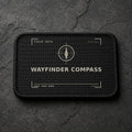 FIELD OATH Wayfinder Compass Patch rectangular black embroidered patch with original FIELD OATH artwork